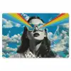 Vrouw - Bril - Regenboog - Wolken Placemat vinyl groot -zzsfeer1_Kitchenyeah-website