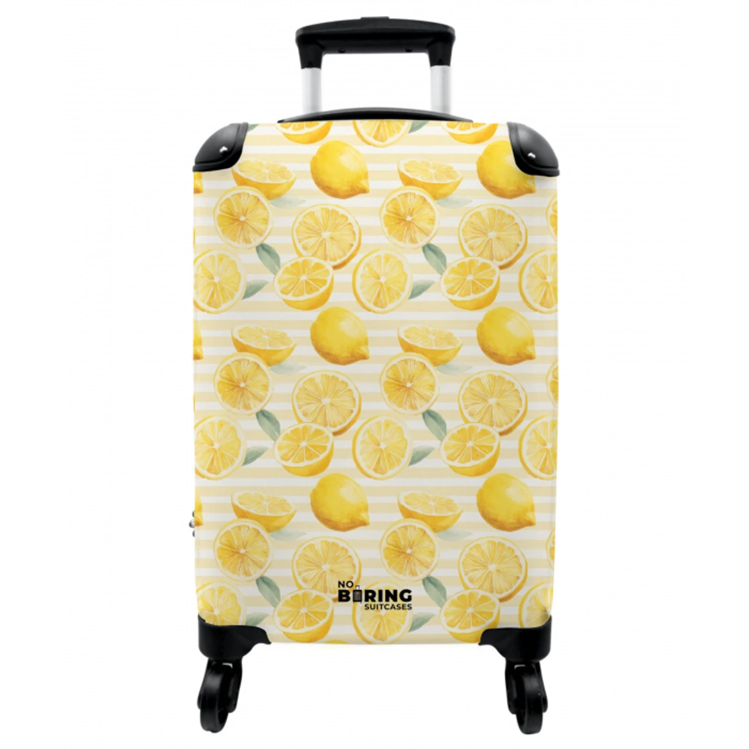 Citroen met strepen patroon geel NBS - Handbagage koffer - Vrouwen middel -3d