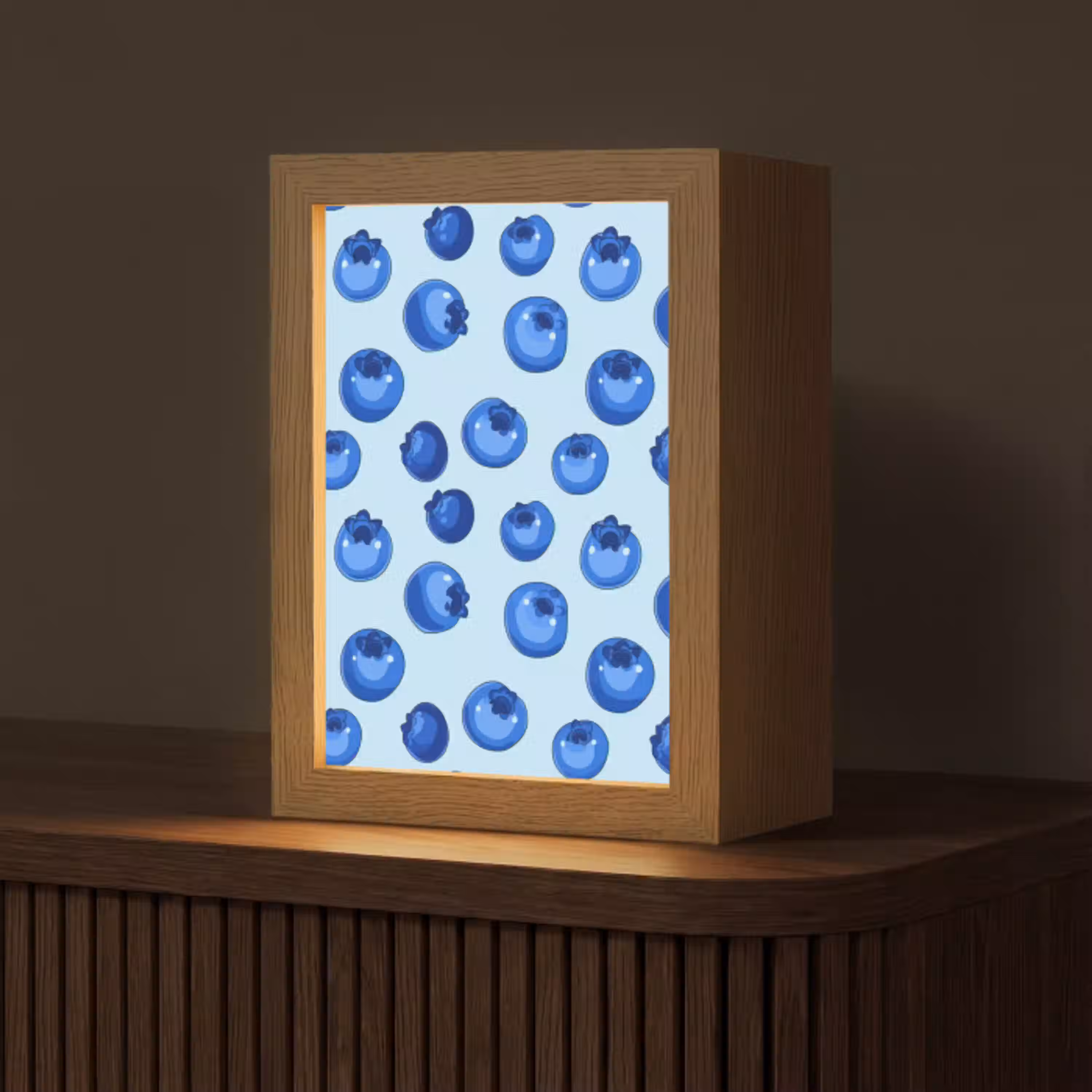 Bessen - Modern - Blauw Light Box met kabel (Tafellamp) klein 925 -z3d_website