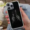 Bestek - Zwart - Wit Hoesje iPhone 16 Pro Max met koord klein -sfeer3
