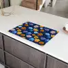 Bloemen - Patroon - Blauw - Contrast Inductie beschermer vinyl 3mm klein -sfeer8