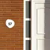 Wit met stippen - Traditioneel Naambord Organisch middel -sfeer3