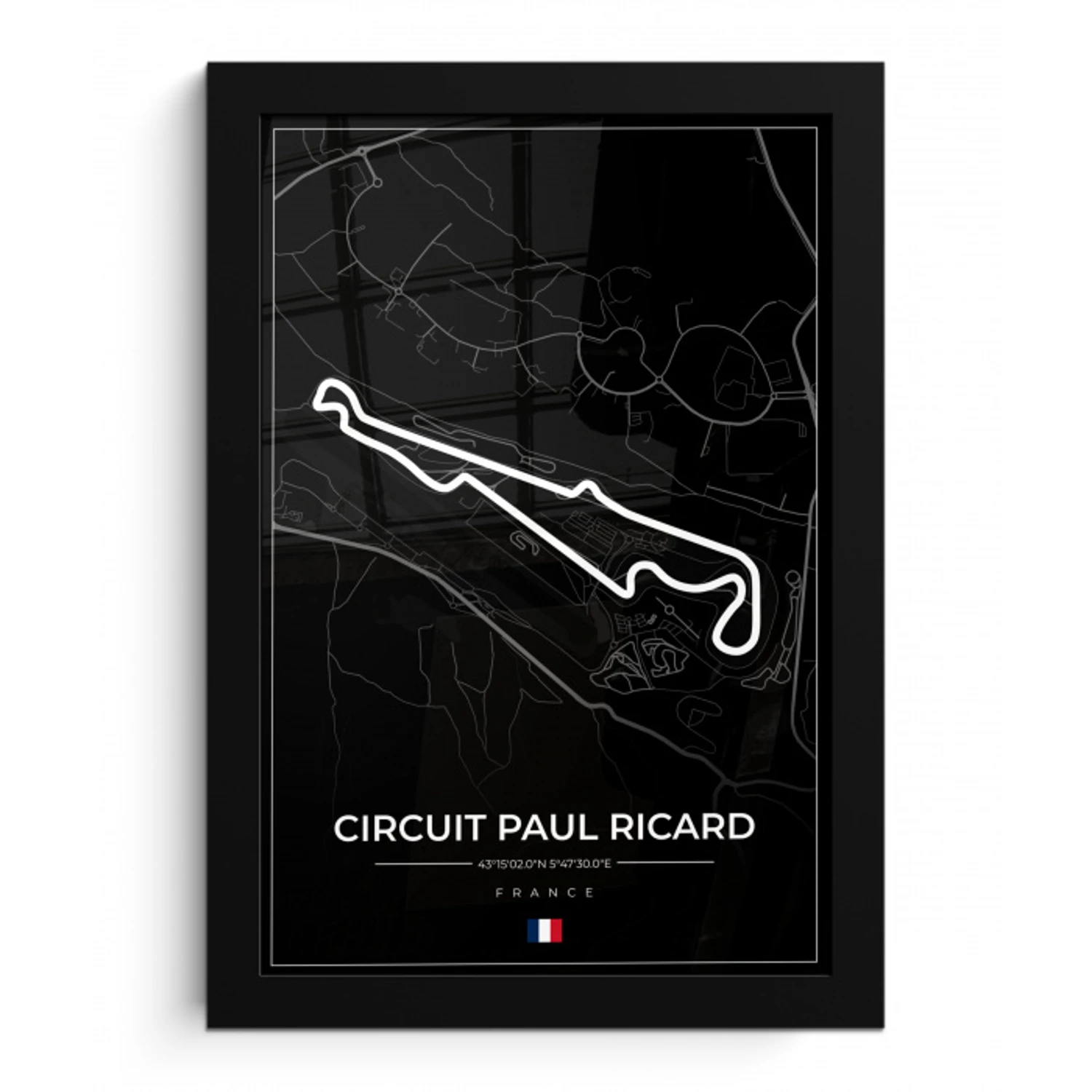 Racebaan - F1 - Circuit - Frankrijk - Circuit Paul Ricard - Zwart fotolijst zwart zonder passe partout klein -3d
