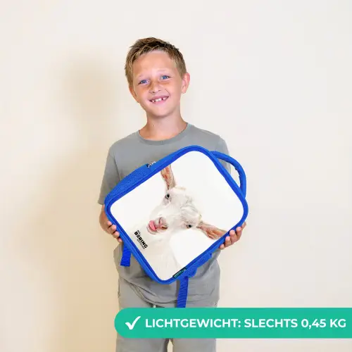 Geit die z'n Tong Uitsteekt Kinderrugzak - Blauw middel -sfeer1_NL
