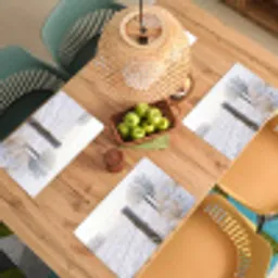 Hek - Sneeuw - Mist - Platteland - Nostalgisch Placemat vinyl groot -zzsfeer5_Kitchenyeah-website