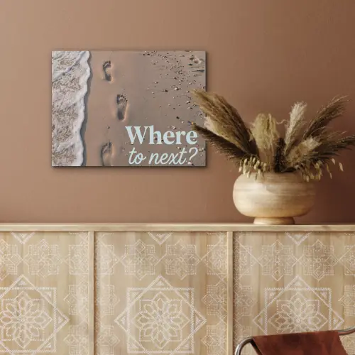 Where to next - Strand - Voetstappen PET vilt klein -sfeer4