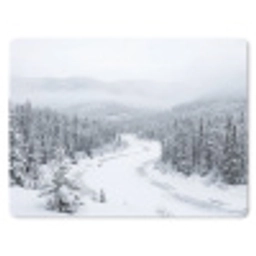 Rivier - Bevroren - Landschap - Winter muismat rubber klein -3d