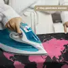 Wereldkaart - Roze - Marmer Wandkleed katoen klein -sfeer9