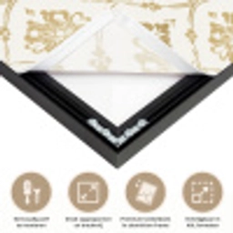 Ornament - Klassiek - Goud Textielframe zwart klein 947 -USP_feed_closeupNL