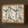 Klassiek - Botanisch - Zwart - Beige Light Box met batterij (Wandlamp) middel 907 -z3d_website