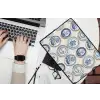 Borden - Bomen - Planten - Blauw laptophoes neopreen klein 279 -bureau