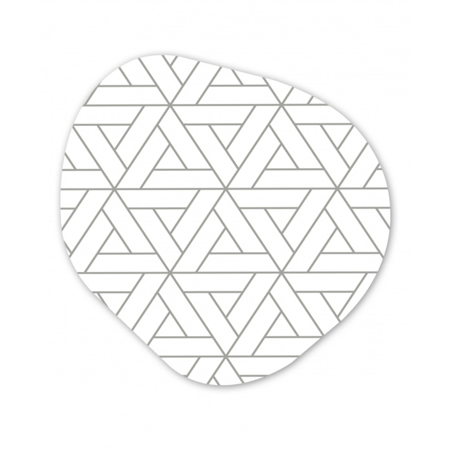 Design - Lijn - Patroon - Zwart - Wit Wandcirkel Organisch Forex 3mm klein 629 -3d