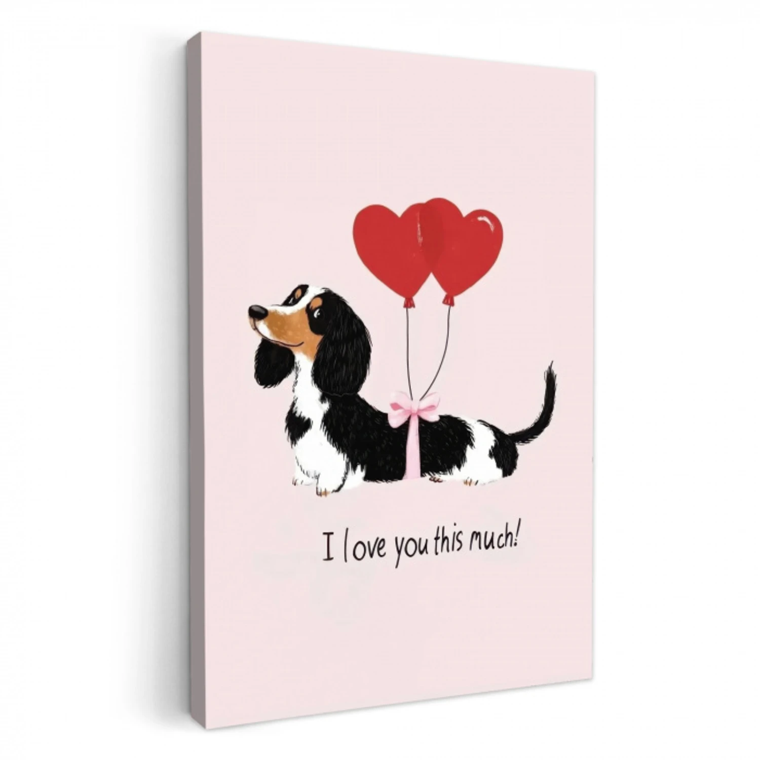 Hond - Teckel - Valentijn - Love KitchenYeah - Keuken - Canvas klein -3d