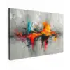 Moderne kunst - Oranje - Grijs - Abstract canvas 2cm klein -z3d