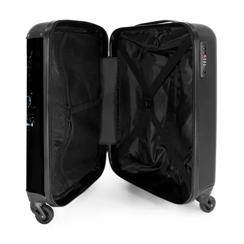 Kleurrijk surfbord met bloemen NBS - Handbagage koffer - Unisex middel -binnenkant