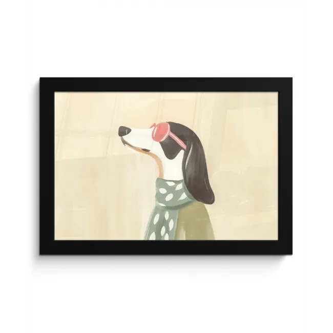 Hond - Zonnebril - Sjaal fotolijst zwart zonder passe partout klein -3d
