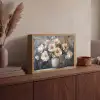 Bloemen - Wit - Vaas - Modern Light Box met batterij (Wandlamp) middel -sfeer2
