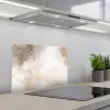 Marmer - Bruin - Gouden keuken achterwand spatscherm klein -3d_schuin
