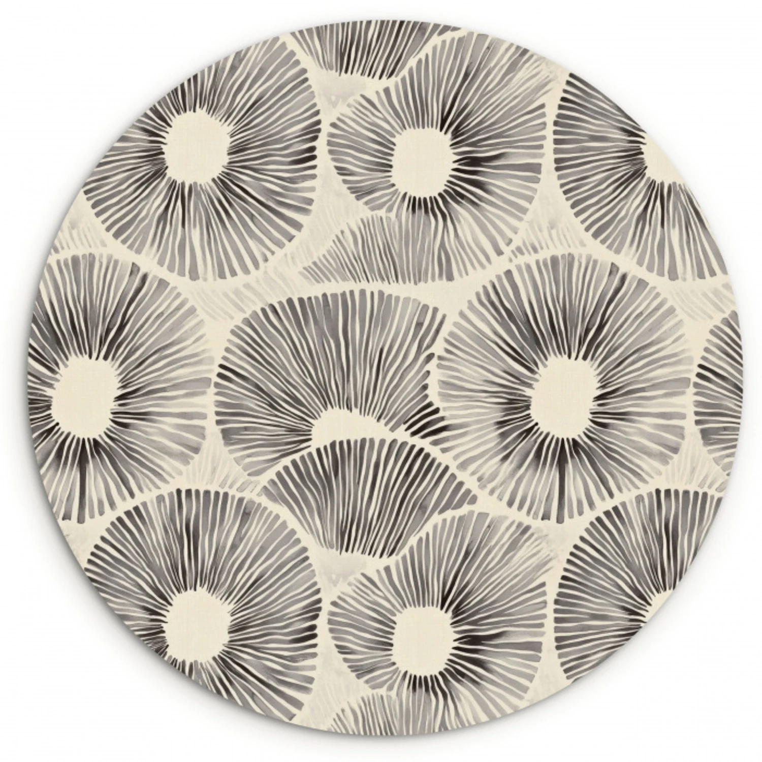 Cirkels - Patroon - Zwart Wandcirkel kunststof plaat 5mm dik klein 188 -3d