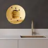Pannenkoeken - Eten - Honing - Geel KitchenYeah - Keuken - Wandcirkel Forex klein -sfeer1