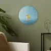Bubbels - Badeend - Geel Akoestische PET Vilt - Rond klein -sfeer2