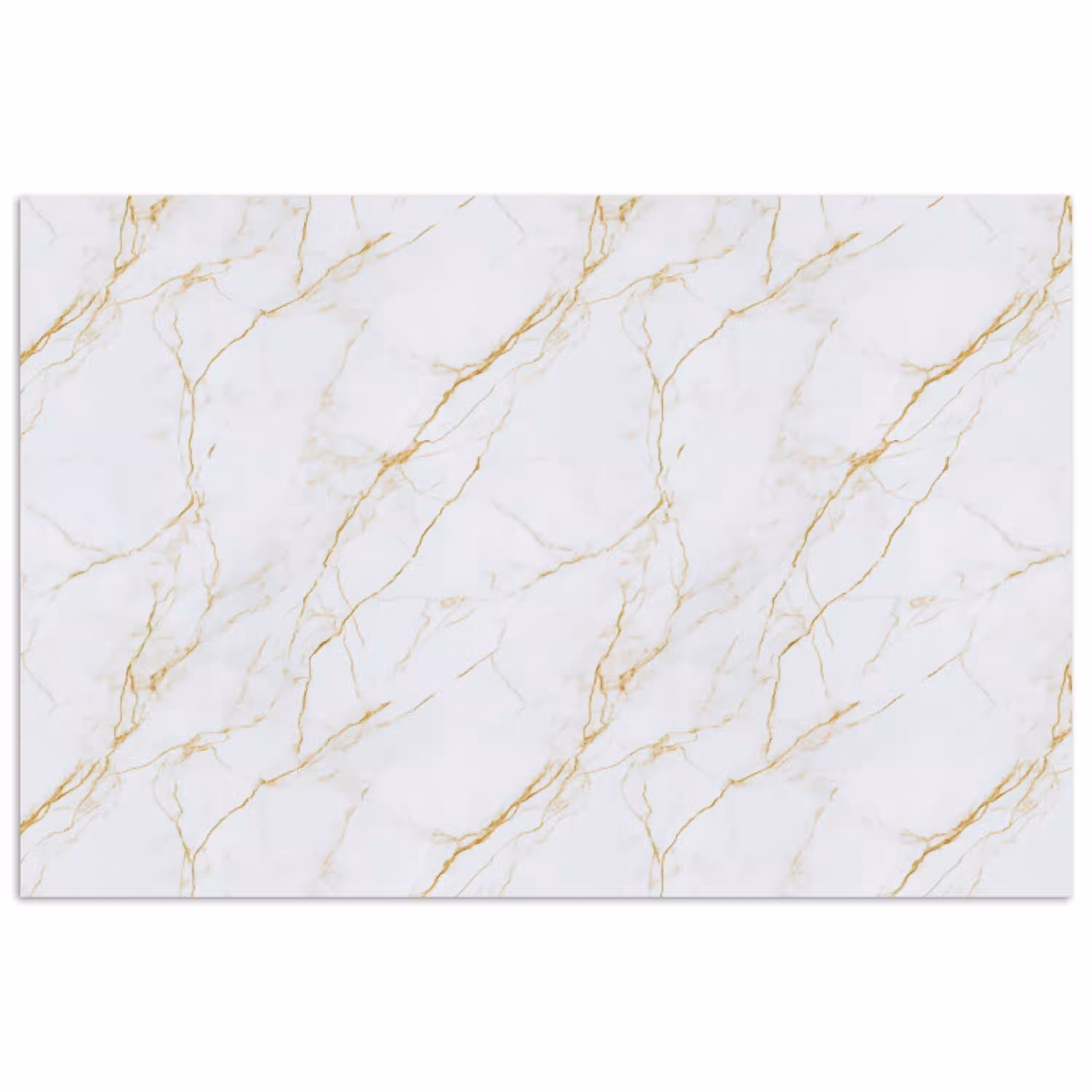 Wit - Marmer - Goud - Luxueus poster papier klein 62 -3d