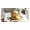 Pannenkoeken - Banaan - Siroop - Wit - Beige Muismat XXL klein -3d_leeg