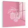 Frambozen - Steel - Getekend - Roze plexiglas 5mm klein -zzzproduct_nieuw