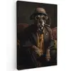 Hond - Sigaar - Hoed - Pak Tuinposter op houten frame 2 cm dik klein -3d