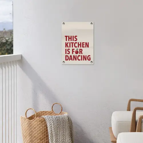 Rood - Quote - Kersen tuinposter los doek klein -sfeer8