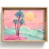 Palmbomen - Golven - Zee Dienblad Rechthoek middel -z3d_shopping