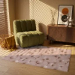 Ginkgo - Patroon - Roze Vloerkleed Rechthoek klein 1091 -atmosphere_sfeer1_global