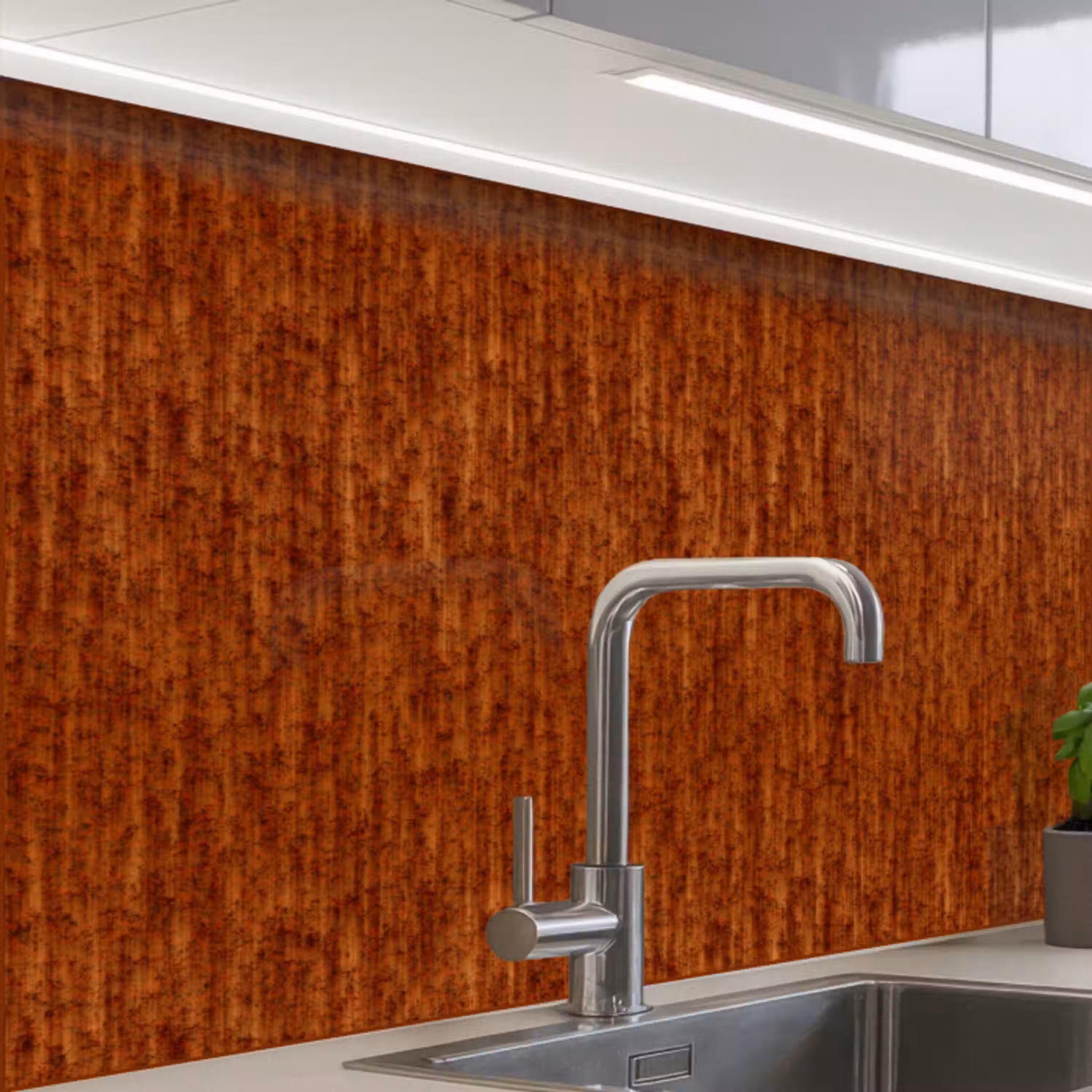 Rood - Bruin - Metaal - Roest keuken achterwand 2 middel 865 -zzzz3d_schuin