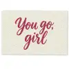 you go girl - Rood - Wit Deurmat klein -zkaufland3d