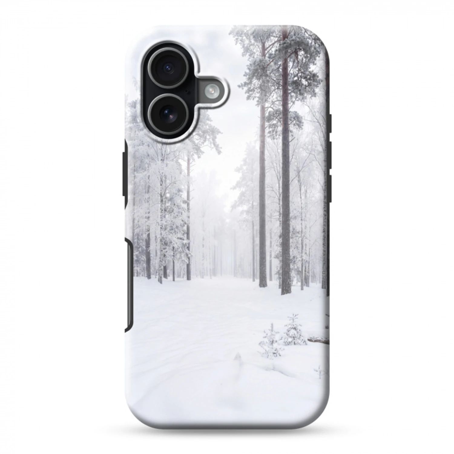 Bos - Sneeuw - Pad - Winter - Stilte Toughcase MagSafe Apple iPhone 17 klein -3d