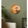 Boom - Landschap - Oranje Wandcirkel kunststof plaat 5mm dik klein -sfeer3