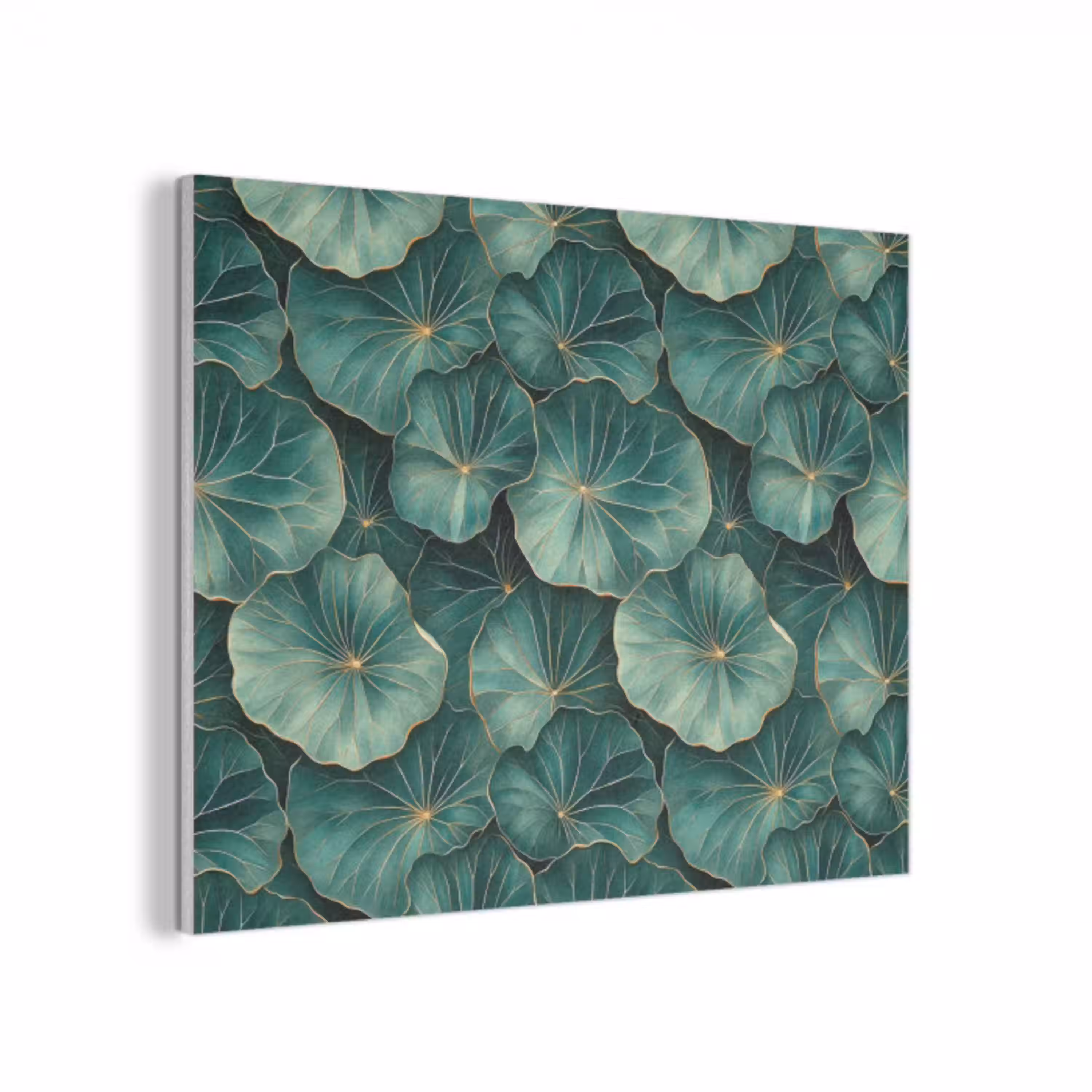 Patroon - Bladeren - Groen PET vilt klein 837 -3d