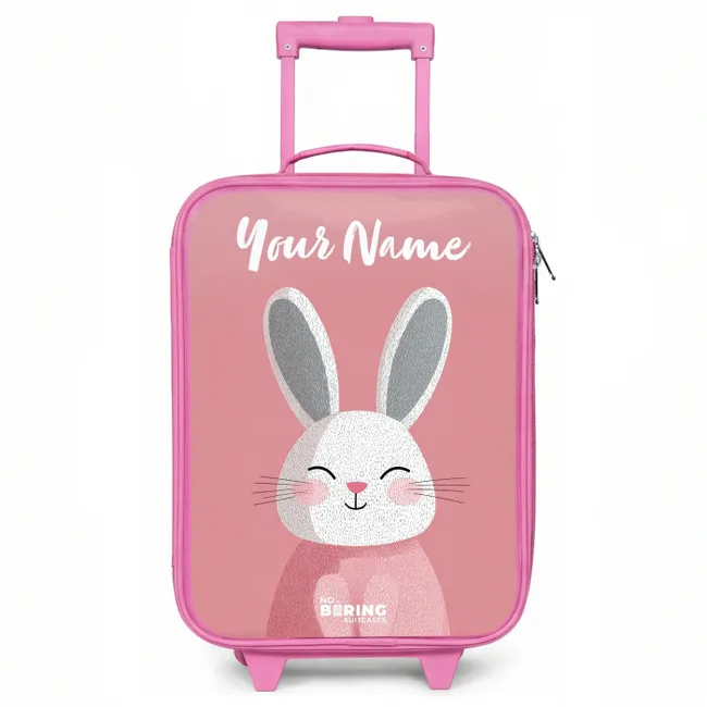Kids' Suitcases with name Pink - Rabbit - Blush - Dots - Pink