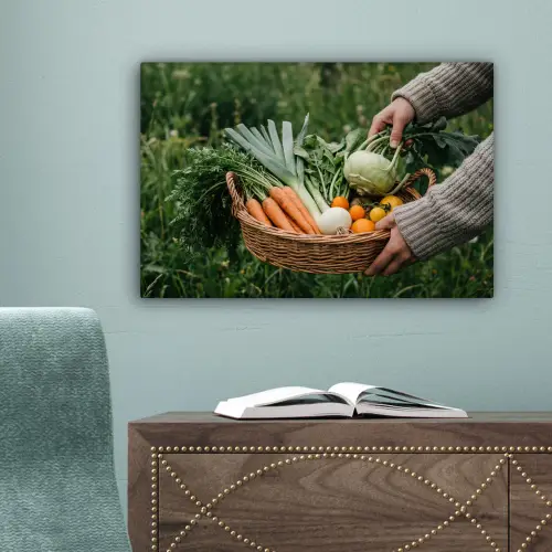 Veld - Groenten - Biologisch - Oogst canvas 2cm klein -sfeer4