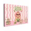 Matcha - Hond - Roze - Groen Tuinposter op houten frame 2 cm dik klein -3d