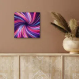 Abstract - Swirl - Futuristic - Neon aluminium wit klein -sfeer4