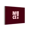 Nice - Uitroepteken - Rood aluminium wit klein -3d