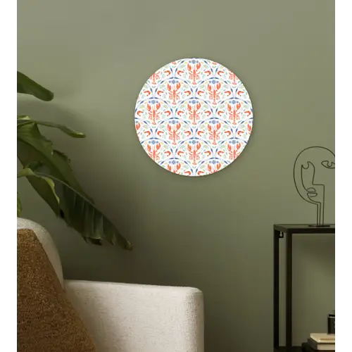 Sfeer - Oranje - Blauw - Groen Wandcirkel kunststof plaat 5mm dik klein 188 -sfeer3