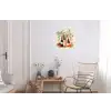 Wijnflessen - Takken - Sinaasappels Wandcirkel aluminium klein -woonkamer