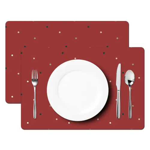 Patroon - Stippen - Rood Placemat vinyl groot 368 -zzsfeer2_Kitchenyeah-website