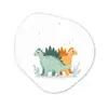 Planten - Sterren - Dinosaurussen - Oranje Wandcirkel Organisch Forex 3mm klein -3d