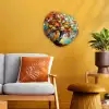 Boom - Abstract - Kleurrijk - Bloemen Wandcirkel Organisch Forex 3mm klein -sfeer4