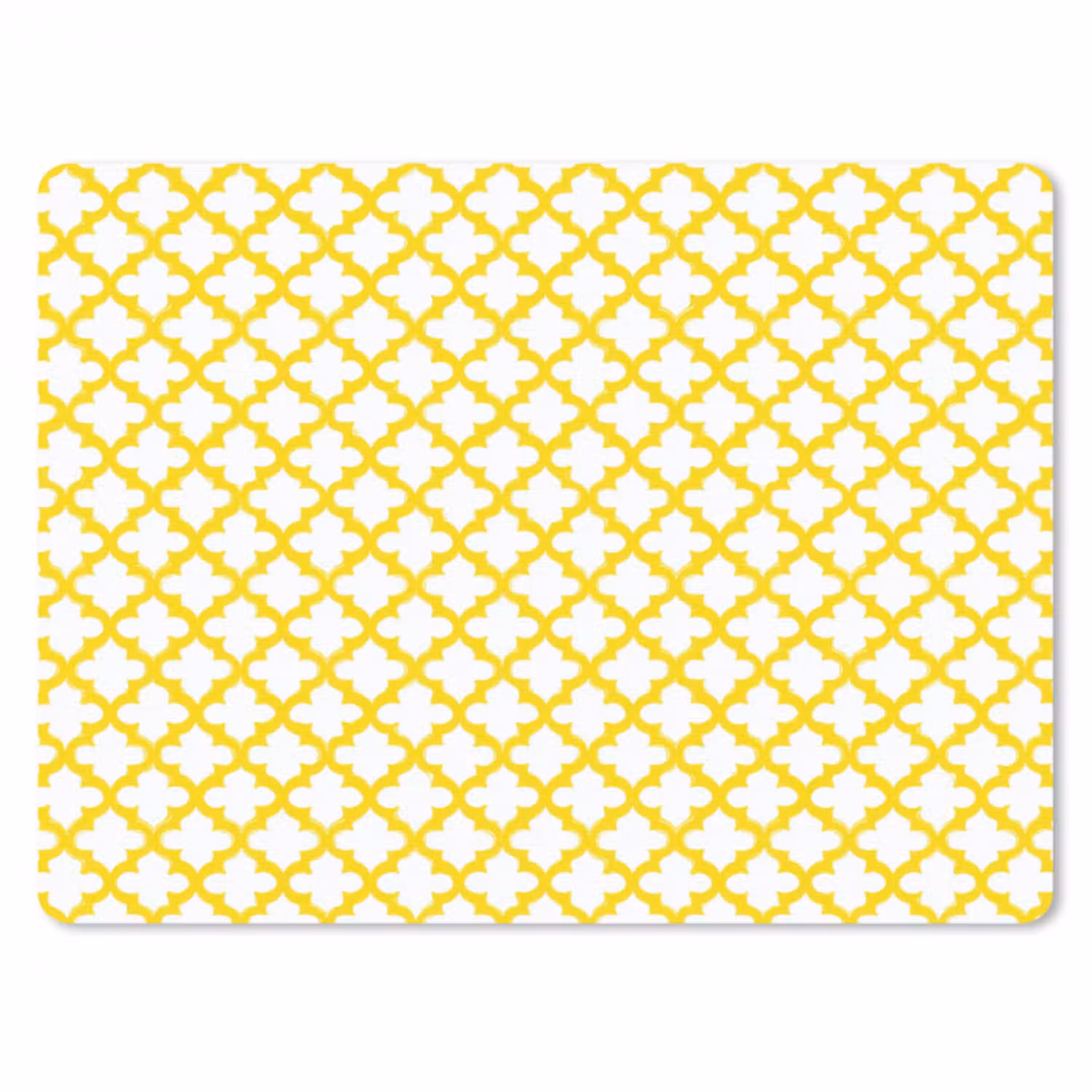 Patroon - Geometrisch - Klassiek - Geel muismat rubber klein 262 -3d