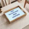 Moeder - Quote - Blauw Dienblad Rechthoek middel -sfeer1