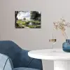 Zandpad - Groen landschap - Water poster papier klein -sfeer3